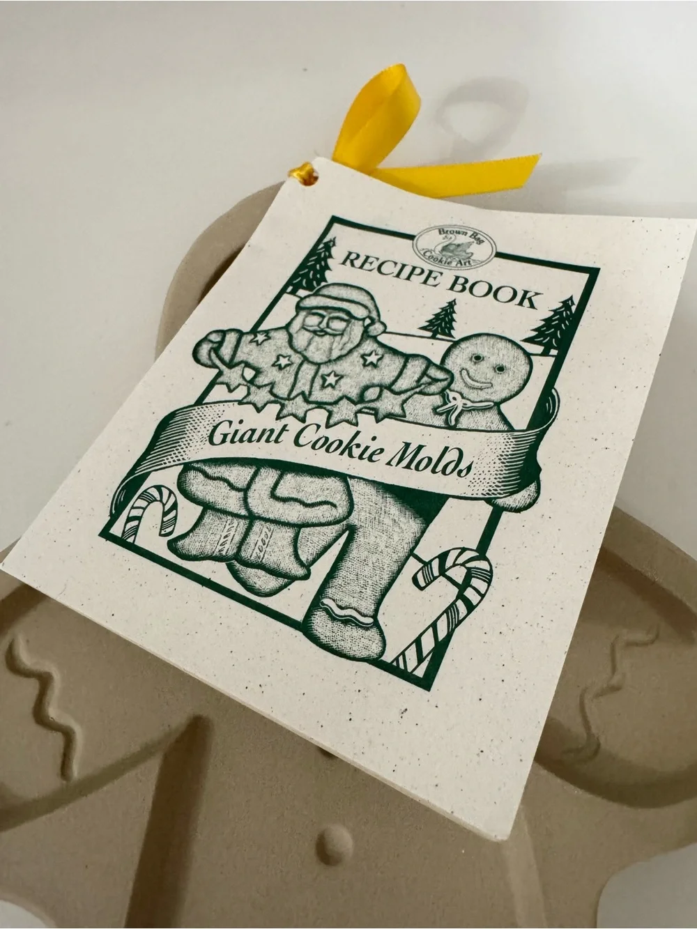 BROWN BAG Cookie Art 1997 Giant Gingerbread Man Cookie Mold w/Recipe Book & Box